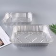 thumbnail image 2 of 25 Fiambrera desechable de papel de aluminio Caja de embalaje para barbacoa Caja de lata rectangular para llevar Fiambrera de comida rápida JAMW Sencillez, 2 of 5