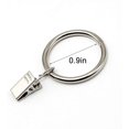 thumbnail image 3 of Solid Curtain Rings/Drapery Ring 10pcs Rustproof Drapery Matte Stainless Steel Metal Curtain Rings with Clips Drapery Rings, Easy to Open and Close Silver Clip Rings, 3 of 4