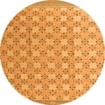 thumbnail image 1 of Ahgly Company Indoor Round Abstract Orange Modern Area Rugs, 5' Round, 1 of 4