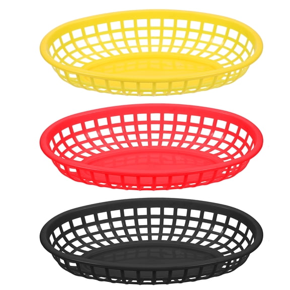 PAMINGONO Simple Design Plastic Organizer Baskets for Household Items 3Pcs