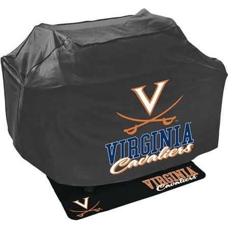 Mr. Bar-B-Q NCAA Grill Cover and Grill Mat Set, University of Virginia Cavaliers