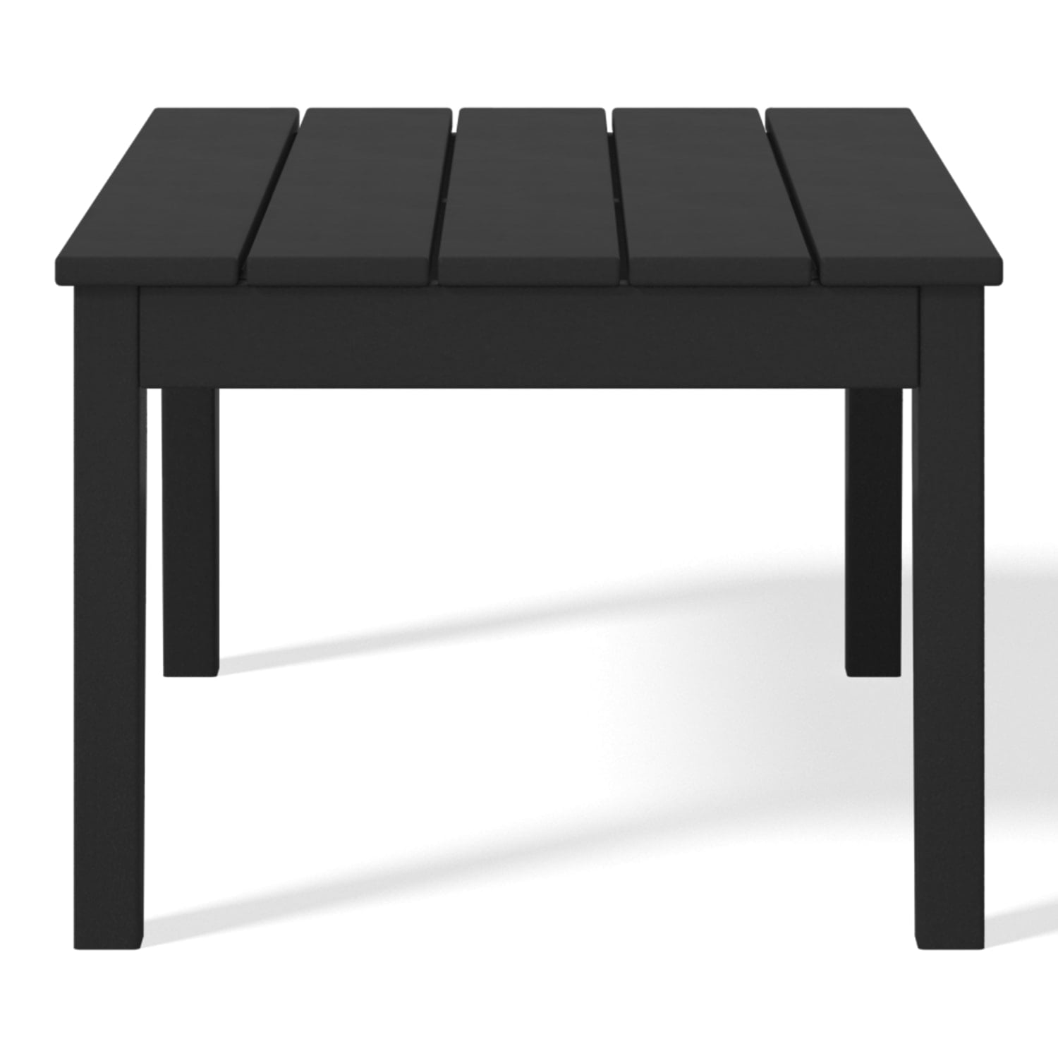 WestinTrends Malibu Low Outdoor HDPE Patio Rectangle Coffee Table, Black