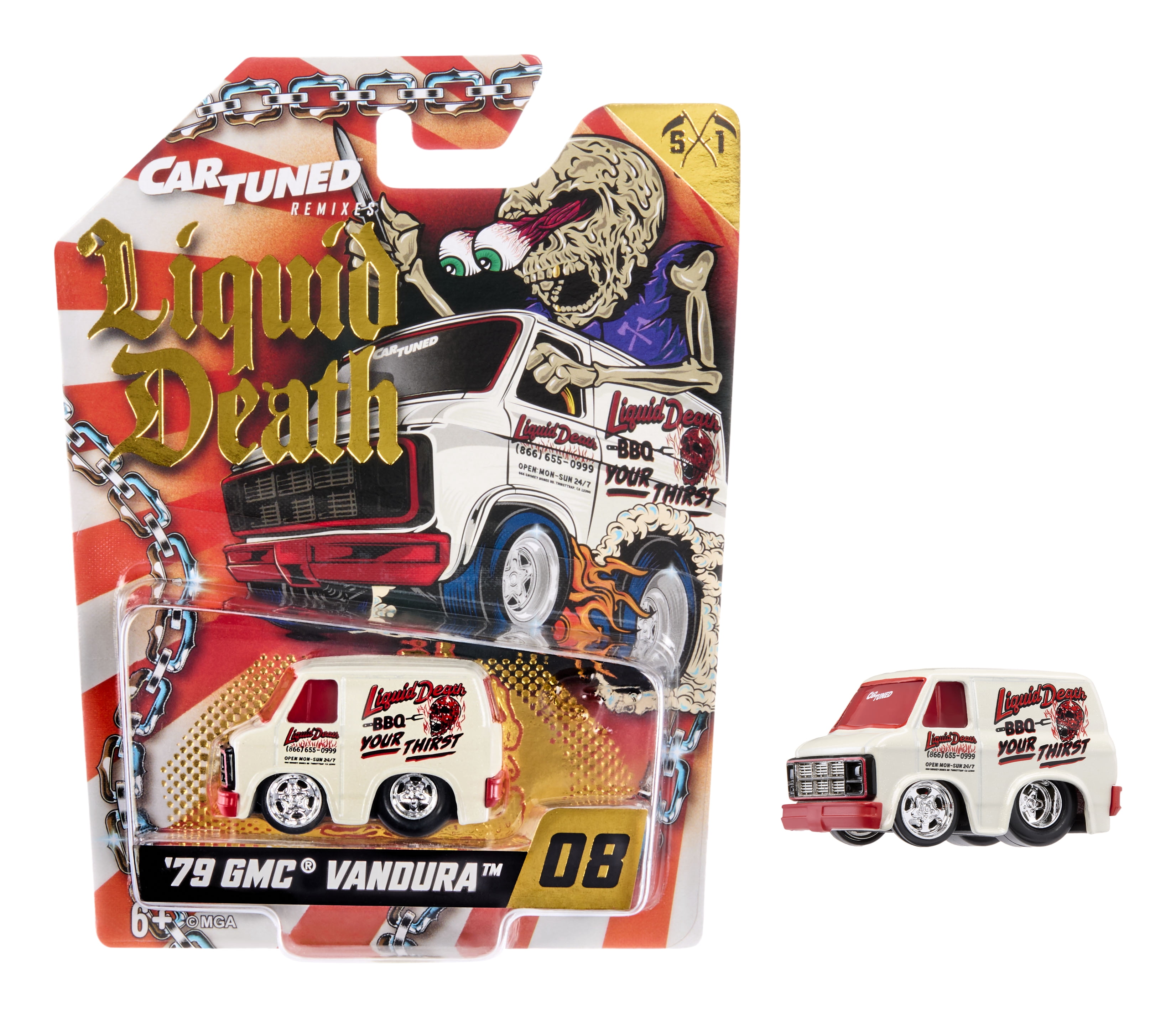 Cartuned Remixes Series 1 Liquid Death - 1979 GMC Vandura Diecast Vehicle