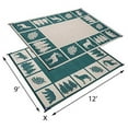 thumbnail image 2 of Reversible Mats 229124 9` x 12` Outdoor Patio Camping Hunter RV Mat (Green/Beige)Â , 2 of 5