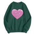 thumbnail image 4 of Mode Femme Décontractée Couleur Unie Ample Manches Longues Imprimé Lettre Col Rond Chandail à Capuchon 2t Fermeture à Glissière Chandail à Capuchon Fille Chandail à Capuchon Deux Pièces Robe Chandail Français Doublée Veste Femme Décontractée Chaude Hauts Femme, 4 of 4