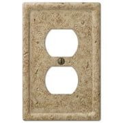 Amertac 8351TDNC 1 Toggle/1 Duplex Texture Stone Noce Wallplate