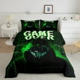 thumbnail image 1 of Erosebridal Mystery Hacker Bedding King Comforter Set, 3D Print Down Comforter, Neon Green, Reversible 3-Piece, 1 of 8