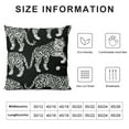 thumbnail image 5 of Autua Black &amp; White Leopard Print Pillow Case, Modern Cheetah Print Trim, Throw Pillow Case, Outdoor Farmhouse Cushion Cover, Sofa Bed, Living Room Decoration 18x18in, 5 of 5
