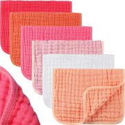 BABARLA 6 Pieces Multi-Colors Baby Burping Cloth,with 6 Absorbent layer,Multi-purpose design,for Cloth Diaper Baby Washcloth