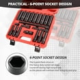 thumbnail image 2 of Dawot SUZANNE Mechanics Tool Set 20-Piece 1/2" Drive Deep Impact Socket Set with 3/8" to 1/2" Universal Joint & 3", 5", 10" Extensions for Auto Repairing and Household, with Storage Case, 2 of 7