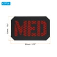 thumbnail image 2 of Uxcell 2x3" Reflective MED Patch EMS EMT Hook and Loop Fastener Badge, Black Red 2 Pack, 2 of 6