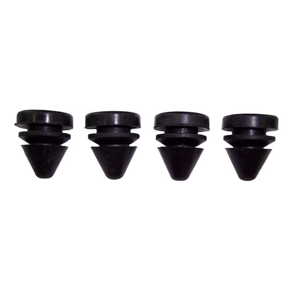 Convertible Top Pump Motor Rubber Mounting Feet Grommets - 4 Piece Set - Black