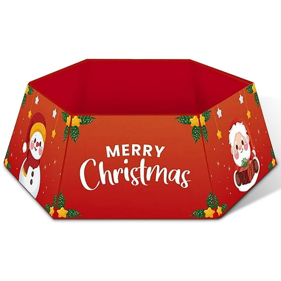 Merry Christmas Tree Collar Snowflakes Xmas Ring Wrap Decoration Rustic Mat Party Indoor Outdoor Floor Skirt Festival Decoration Craft Gift New 004