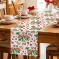 thumbnail image 5 of Watermelon Table Runner 72 Inches, Watercolor Summer Fruits Green Palm Leaves Bed Runner Dresser Scarves Tabletop for Indoor Outdoor Parties/Ceremony/Banquet, 16" x 72", 5 of 9