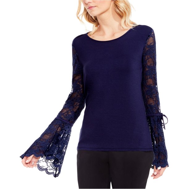 Blusa de punto fruncido bar III para mujer Azul Pequeña