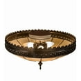 thumbnail image 5 of Meyda Tiffany 195578 Vincent Honeycomb 3 Light 15" Wide Semi-Flush Bowl Ceiling Fixture -, 5 of 7