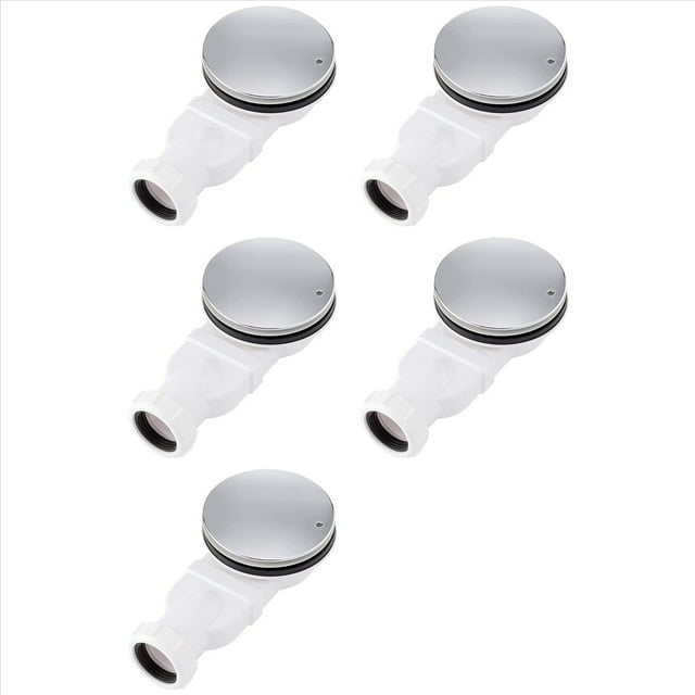 5X Desagüe de Ducha de Bajo Perfil ABS Cromado de Ducha Sifón Slim Drain 90 mm 36 L/Min Flujo de Agua, Sifón Desagüe Lateral