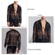 thumbnail image 4 of Conjunto de camisa de encaje para hombre,Conjunto de camisa de encaje para hombre Conjunto de top hueco de encaje para hombre Camisa de encaje floral para hombre Los mejores materiales, 4 of 5