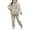Beige, variant on Lixiuxyad Soft Winter Flannel Pajama For Cozy Long Sleeve Thermal Sleepwear With Elegant Jacquard Pattern Comfortable Loungewear Two Piece Outfit For Cold Nights Womens Pajama Sets L