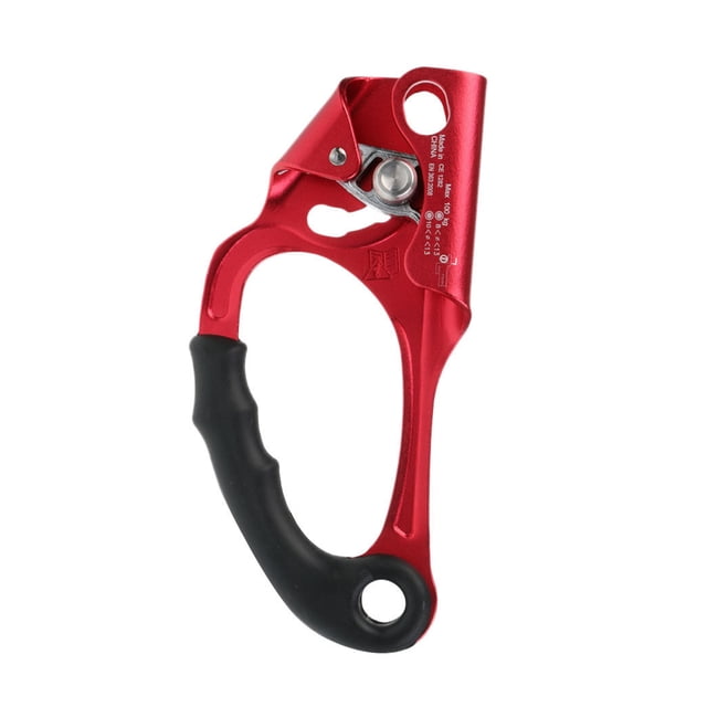 Escalada en roca Ascensor de mano Montañero portátil Riser Arborist para cuerdas de 8-13 mm de diámetro Suministros profesionales para deportes extremos Left Red Eigraketly OD002812-01