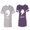 Men Heather / Women Purple, variant on Tiger King Queen Unisex Couple Matching Cotton Jersey style T-Shirt Contrasting stripes on sleeves (Men Heather / Women Heather) (Men M / Women XL)