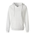thumbnail image 2 of Ladies' Sydney Brushed V-Neck Hooded Sweatshirt - WHITE - S, 2 of 3