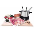 thumbnail image 2 of Juego de fondue eléctrica Swissmar Arolla de acero inoxidable de 10 piezas: ideal para queso, caramelo, chocolate, aceite, caldo y más. Ideal para bodas y inauguraciones. Capacidad: 2 l., 2 of 4