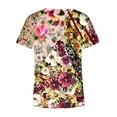 thumbnail image 5 of JeashCHAT Summer V Neck T Shirts for Women Short Sleeve Shirts Cute Printed Tshirt Blouse Casual Tops Loose Fit Graphic Tee, 5 of 5