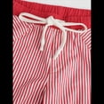 thumbnail image 4 of Pantalones de Rayas de Tiro Bajo para Mujer, Estilo Bohemio, con Cordón Ajustable y Pernera . Rojo M, 4 of 10