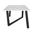 thumbnail image 5 of Mayer Rectangular Dining Table Faux White Marble and Gunmetal, 5 of 7