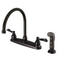 thumbnail image 1 of Kingston Brass FB795NFLSP 8 in. Center Gooseneck Kitchen Faucet, Oil Rubbed Bronze, 1 of 2