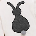thumbnail image 4 of Newborn Baby Girls Fashion 2-piece Outfit Set Long Sleeve Rabbit Pattern Top and Solid Color Pants Set, 4 of 5