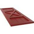 thumbnail image 6 of Ekena Millwork 12"W x 26"H True Fit PVC Center X-Board Farmhouse Fixed Mount Shutters, Fire Red (Per Pair - Hardware Not Included), 6 of 7