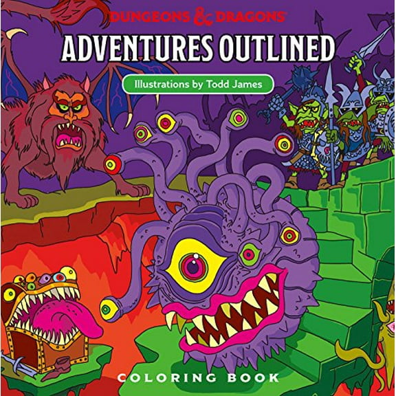 Pre-Owned Dungeons & Dragons Adventures Outlined Coloring Book Paperback