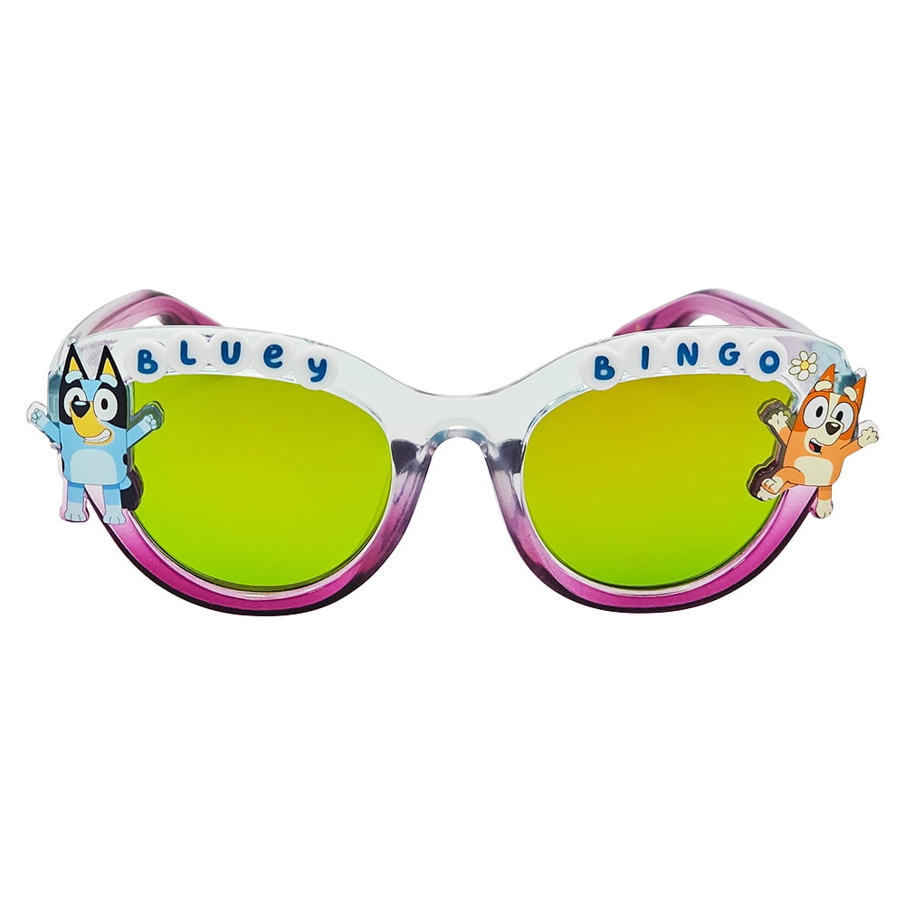 Bluey and Bingo Light Blue to Purple Gradient w/ Beads Sunglasses