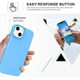 thumbnail image 6 of iPhone 13 Case,Phone Case for iPhone 13,Slim Fit Liquid Silicone Soft Gel Rubber Lightweight Microfiber Lining Shockproof Anti-Scratch Protective Phone Cover for iPhone 13 6.1'', Bright Blue, 6 of 17