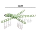 thumbnail image 1 of Perchas De Viaje Plegables Multifuncionales Con 16 Clips Lavandería Sobre La Puerta Y Ventana Colgar Calcetines Pantalones Ropa De Bebé Toalla Sujetador Falda Tendedero De Plástico/Percha Advancent HA023885-00, 1 of 7