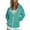 Green, variant on Women's 2025 Zip Up Y2K Hoodies Casual Long Sleeve Sweatshirts Fall Spring Track Jackets with Pockets Dark Green 2XL