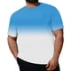thumbnail image 1 of Tops para hombre, blusas y camisas de manga corta con cuello redondo para hombre, blusa informal grande con cuello redondo y manga corta degradada, blusa de poliéster para hombre, 1 of 5