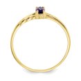 thumbnail image 2 of 10k Yellow Gold Amethyst Birthstone Ring February Gemstone, 2 of 9