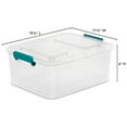thumbnail image 2 of Sterilite 3.1 Gallon Clear Modular Latch Box, 2 Piece, 2 of 2
