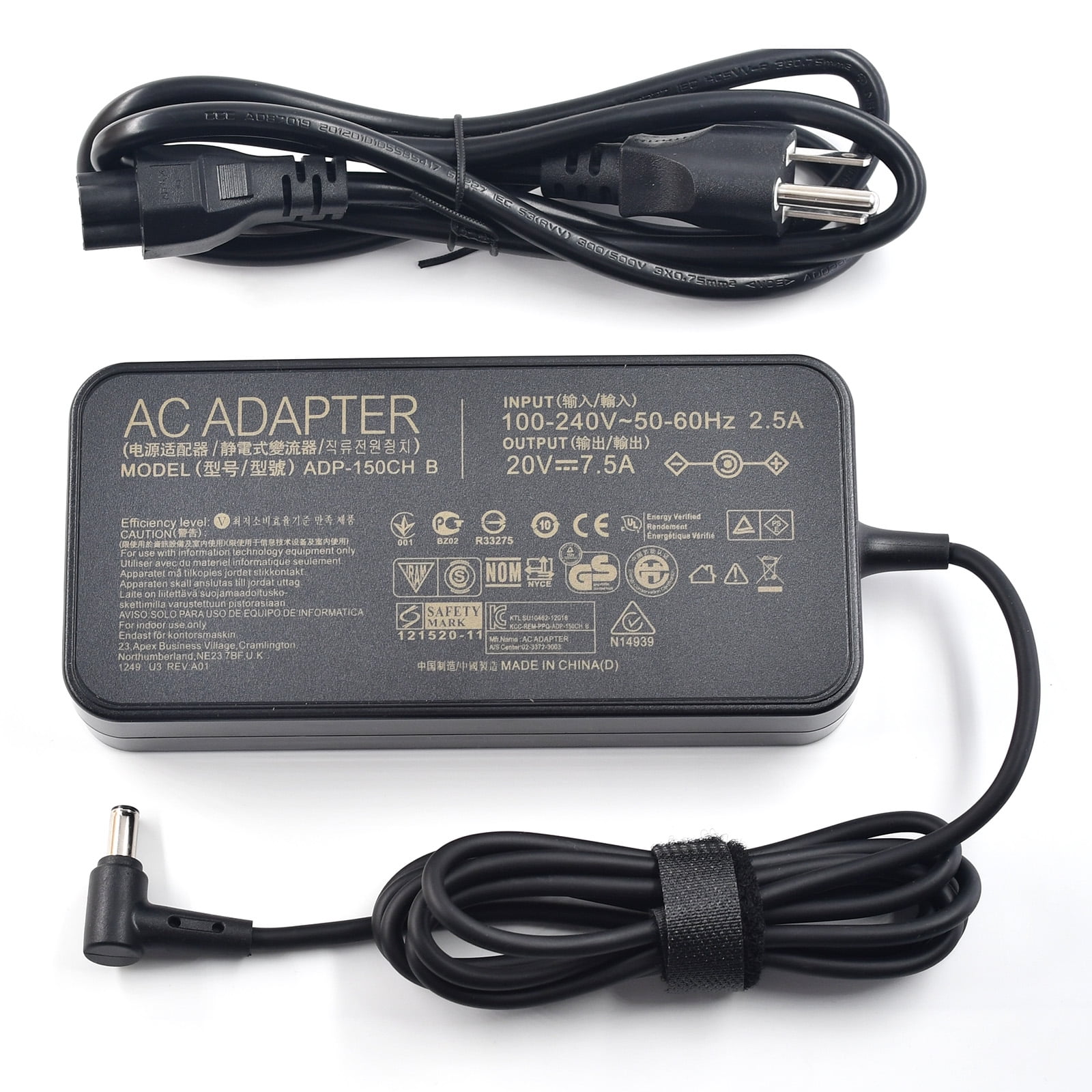 150W 20V 7.5A Laptop Charger for ASUS TUF A15 FA506 A17 ADP-150CH B 6.0*3.7mm AC Adapter for ASUS Laptop Walmart.com