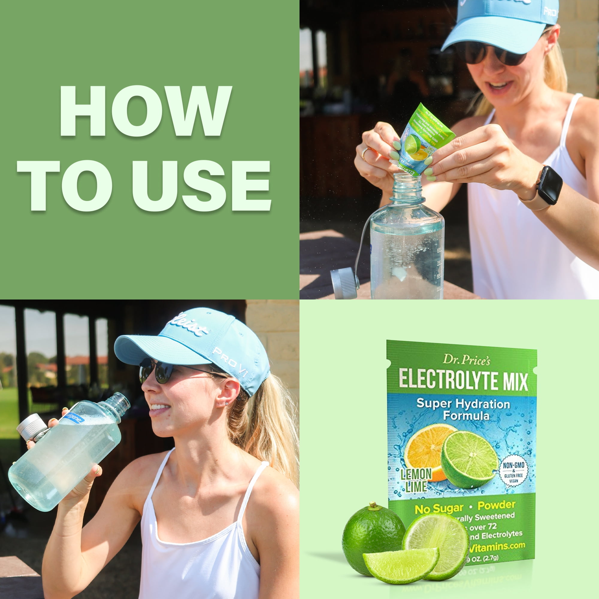 Dr. Price’s Electrolyte Mix – Lemon Lime Flavor, 30 Packets | Sugar-Free Hydration Powder with Trace Minerals