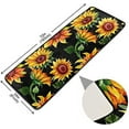 thumbnail image 5 of Sunflower Floral Kitchen Rugs Non-Slip Soft Doormats Bath Carpet Floor Runner Area Rugs for Home Dining Living Room Bedroom 72" X 24", 5 of 7