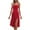 Red, variant on UYISJ Polka Dot Dress for Women Midi Dress Side Slit Spaghetti Strap Square Neck Dress Womens Summer Dresses 2024 Milkmaid Sundress Red XL