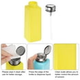 thumbnail image 5 of Uxcell 3pcs Solvent Alcohol Dispensers 500ml(16.9oz) Push Down Liquid Dispenser Pump with Stainless Steel Lid, Yellow, 5 of 6