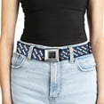 thumbnail image 5 of Buckle-Down Belt, Seatbelt Buckle Belt, Bones Blue Tan Red, 30 to 44 Inches, 5 of 9