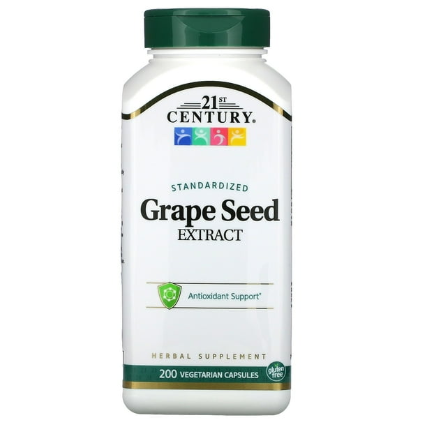 21st Century Grape Seed Extract 100mg Capsules, 200 Ct
