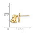 thumbnail image 3 of Real 14kt Yellow Gold Madi K Dog Post Earrings; for Adults and Teens; for Women and Men, 3 of 3