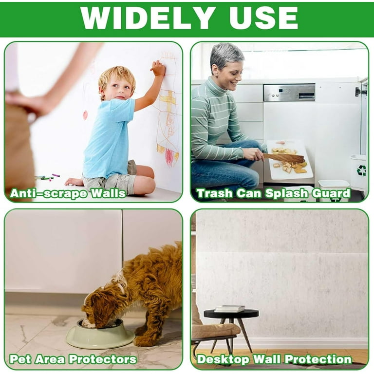 Clear Wall Protector Contact Paper Electrostatic Adsorption Removable Kids  to Write Board Dry Erase Kitchen Waterproof Backsplash Heat Resistant  Transparent Sticker Wallpaper (17.7inchX16.4ft) 